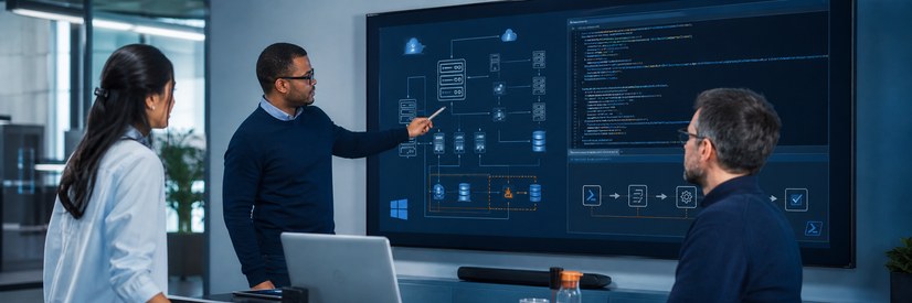 Administrationsteam automatisiert gemeinsam eine Windows-Server-Infrastruktur mit PowerShell